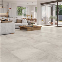 Carrelage sol intérieur effet pierre Tourmalet - 45,0 CM x 45,0 CM - ép. 9,50 MM - Blanco