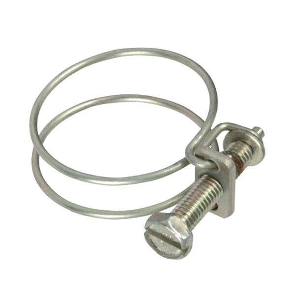 Collier de serrage pour tuyau, avec Vis sans fin, Vis hexagonale, Acier  doux, 35 45mm ( Prix pour Sachet de 5 )