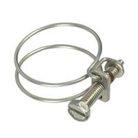 Collier de serrage à vis double fil Ø 45 mm - Pour tuyau arrosage 40 à 45 mm  - Lot de 2