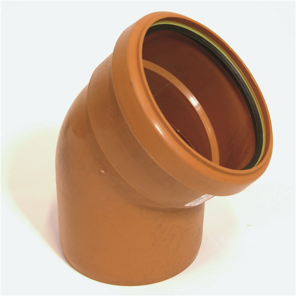 COUDE PP ASSAINISSEMENT MALE FEMELLE 45° DN 160 A JOINT