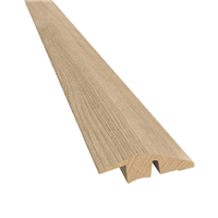 Barre de seuil dénivelé en chêne - Blanc vernis mat - 58x20 mm - L.2,40 ml