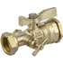 Robinet d'arrêt droit en laiton 4MS pour compteur d'eau - purge 1/4" et écrou prisonnier 3/4" - pour tube PE Ø25