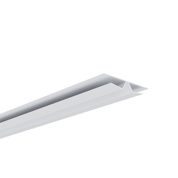 Profil PVC pliable pour jonction de lambris de sous toiture - Blanc - Longueur 4,00 M