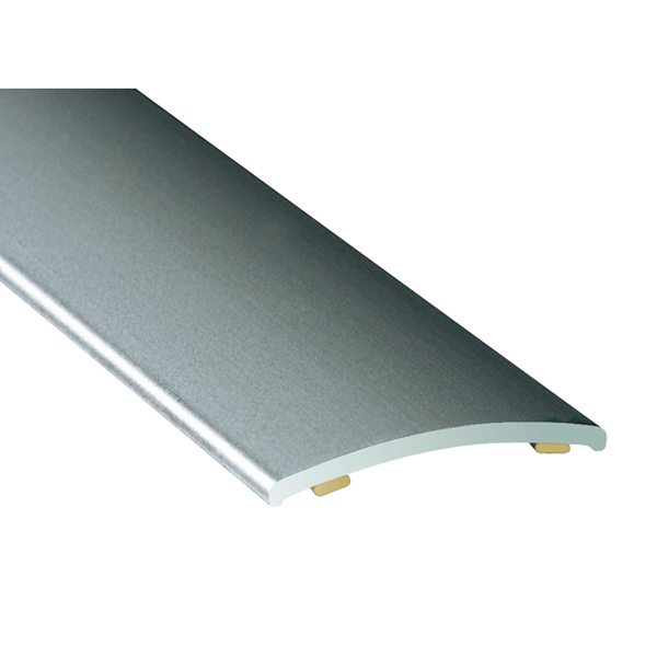 Seuil de porte demi bombé adhésif matière aluminium incolore largeur 40 mm longueur 3.35 mètres : Romus 2246