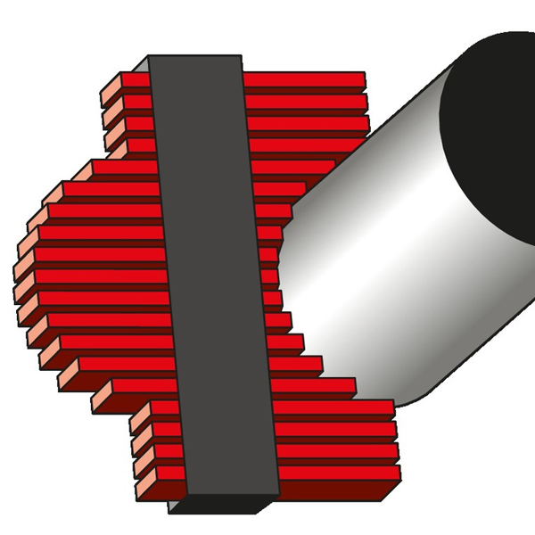 Gabarit rapporteur de forme Taliaplast pour carreleur  - longueur 250 mm
