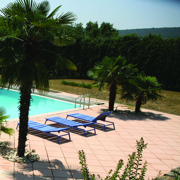 Dalle terrasse béton - Calanco - résistance T7 - 50,0 CM x 50,0 CM - ép. 5,00 CM - Coloris Pierre