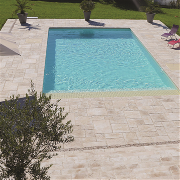 Dalle terrasse pierre reconstituée - Manoir - Gironde - Pack A avec 6 formats différents - Ép. 40,00 MM