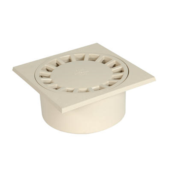 Siphon de cour pour évacuation eau de ruissellement Ø mâle 80 mm - SC089S Nicoll - PVC Sable