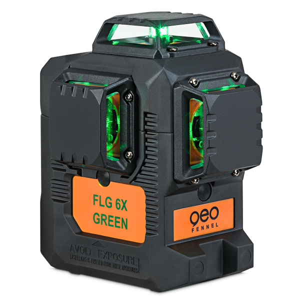 Niveau laser vert multi-lignes 3 x 360° - Geo Fennel FLG 6X-Green - en sacoche avec batterie chargeur et support