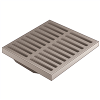 GRILLE DE SOL SANS CADRE 400 X 400 GRIS CLAIR
