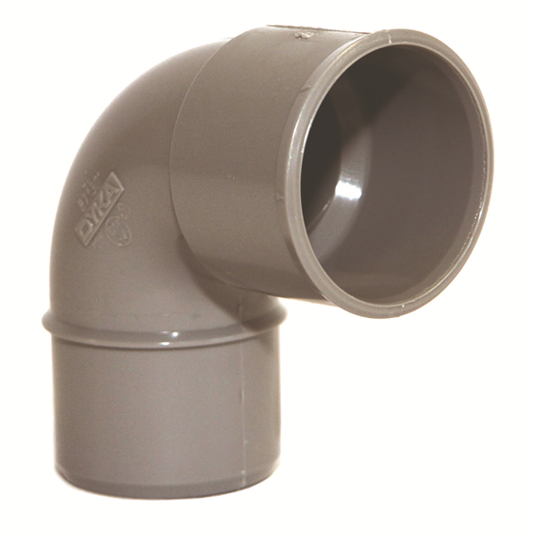 Coude PVC 87°30 Mâle - Femelle à coller