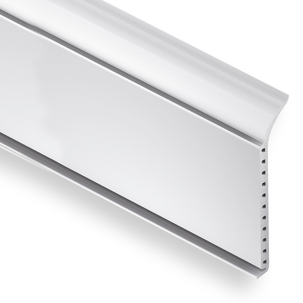 Plinthe en PVC cellulaire blanc - hauteur 60 mm - longueur 260 cm
