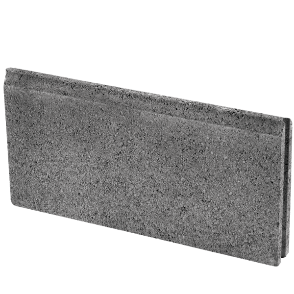 Bordure de jardin en béton avec rainure pour emboîtement - coloris Anthracite - 50,0 CM x 25,0 CM x 5,00 CM