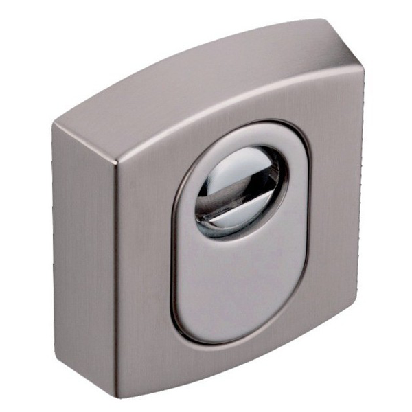 Rosace de porte carrée à condamnation - zamak finition platine - Vachette 6425 - compatible Muze Artis et Scult