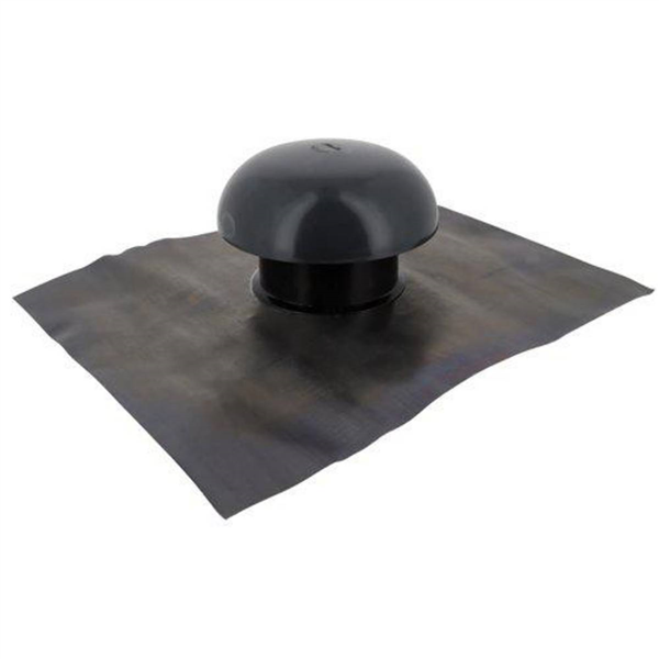 Chapeau de ventilation avec collerette d'étanchéité - diamètre 100 mm - anthracite