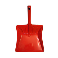 Pelle de ramassage poussière pour ménage courant - Trou d'accroche - Métal laqué rouge