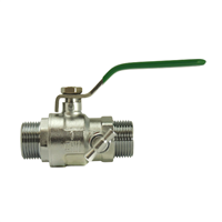 Vanne sphérique à purge avec poignée plate double mâle MM 3/4" (20x27) Noyon et Thiebault - Arrêt 1/4 de tour