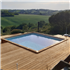 Lame de terrasse bois en Pin du Nord striée - Nuséo - Traité classe 4 marron - 145 MM x 27,00 MM - Longueur 4,80 M