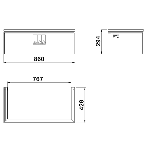 Réhausse fixe polypropylène pour cour anglaise 400 x 800 mm - kit de montage inclu