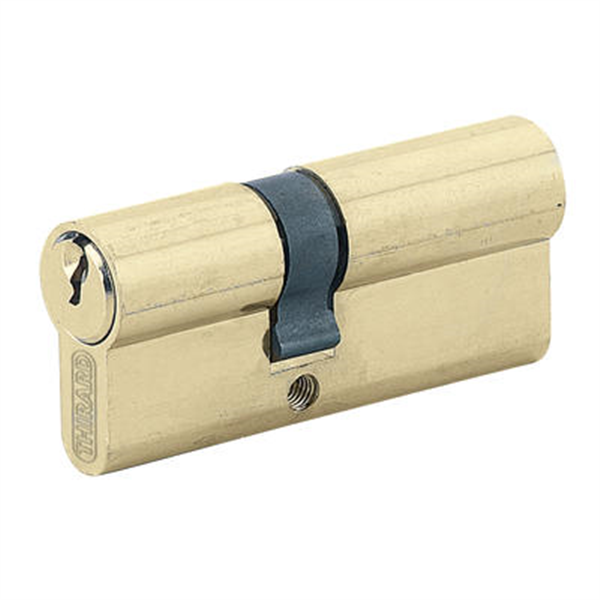 Cylindre européen double entrée laiton Thirard mécanisme 5 goupilles 30 x 40 mm - livré avec 3 clés