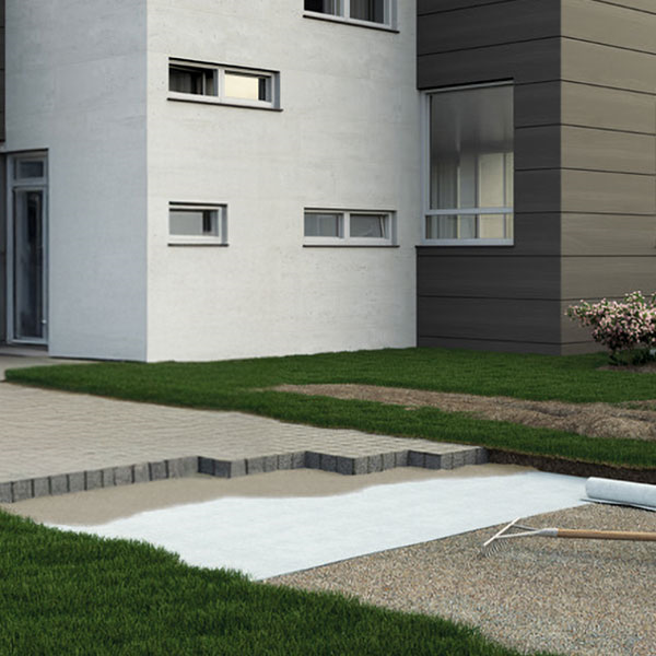 Géotextile non-tissé imputrescible pour aménagement extérieur - Résistance 4 kN - Edia - 2 m x 50 m