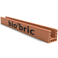 Linteau monobloc de grande longueur Biobric en terre cuite - 210 MM x 200 MM - longueur 280 CM