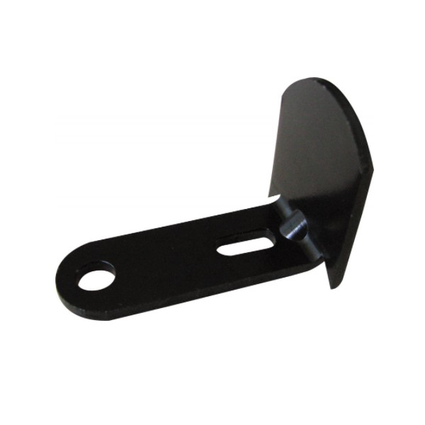 Battement long coudé réglable pour espagnolette de volet Hauteur 20 mm - Acier noir - Lot de 30