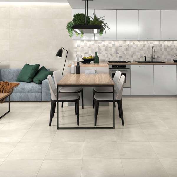 Faïence murale effet béton Edilis Salvador - 60,0 CM x 30,0 CM - ép. 8,5 MM - Blanc