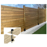 Poteau intermédiaire pour clôture en bois Denver - Pin traité Classe 4 vert - 90 x 90 mm - Hauteur 2,40 M