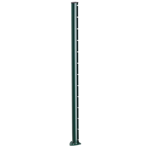 Poteau avec platine soudée Dirickx Axor pour clôture en panneau - hauteur 1.05 M - Vert RAL 6005