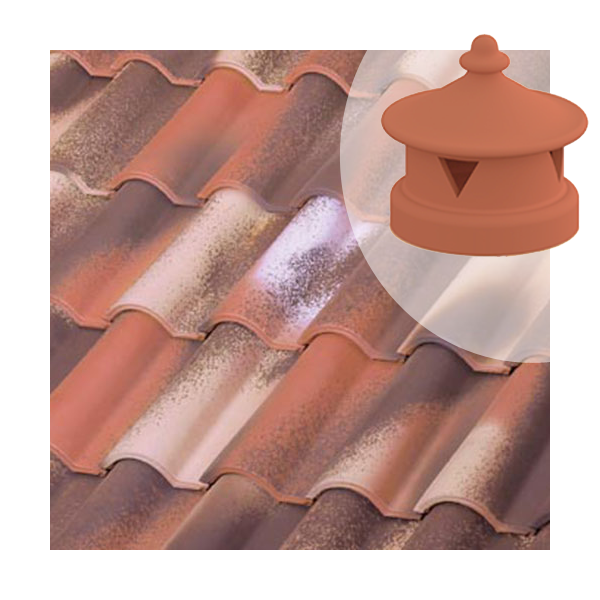 Lanterne universelle Tejas Borja pour tuile à douille - diamètre 130 mm - coloris Nature Bidasoa