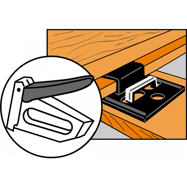 Crochet CLIP pour lambris bois 25x0.6x25 mm épaisseur 5 mm 250 pièces