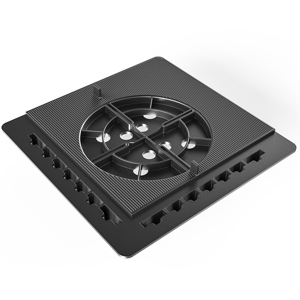 Plaque à dalle Jouplast pour plot de terrasse Essentiel - 206x206 mm - Ép. 13 mm