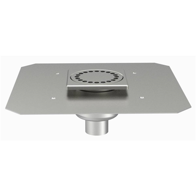 SIPHON 100X100 SORTIE VERT 40 MM PLATINE 1040D
