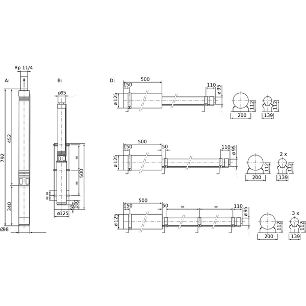 Pompe immergée multicellulaire 4" Wilo-Sub TWU4-0414-EM-C-PnP(2/DS) (6049390)