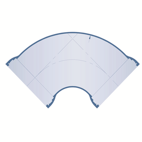 COUDE AUTO BL 2E DN 250 1/4