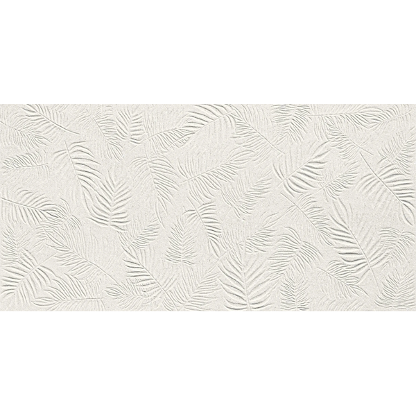Faïence murale rectifiée mate 3D Wall Carve Leaf - 40,0 CM x 80,0 CM - ép. 8,50 MM - White