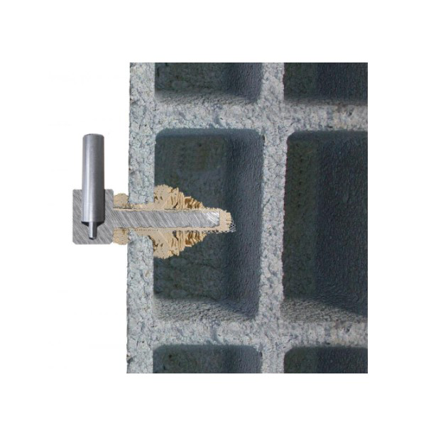 Gond à vis de volet battant pour parpaing Ø 14 mm - Longueur 80 mm - Acier noir - Sachet de 2