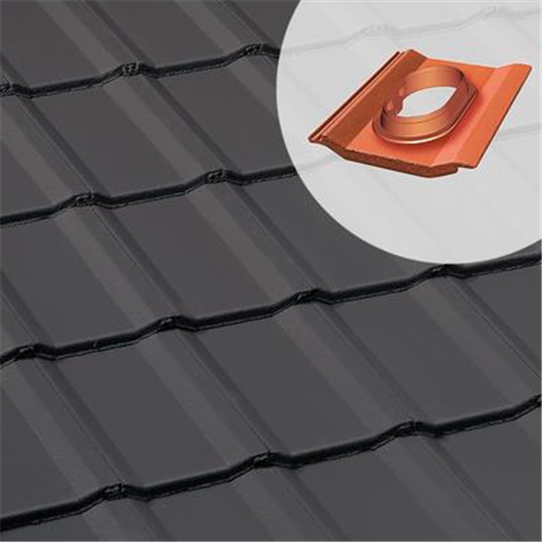 Tuile à douille béton pour système Durovent - Perspective - Ardoise - 42 x 33 cm