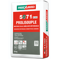 Mortier-colle amélioré déformable pour carrelage - 5071 Prolisouple - Blanc - Sac de 25 KG
