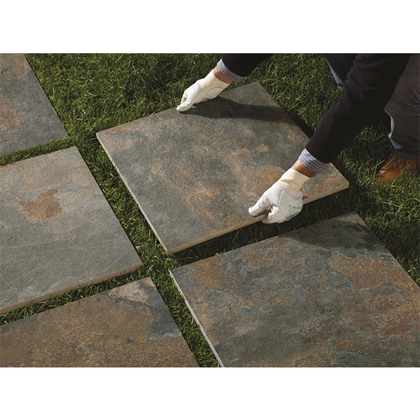 Carrelage extérieur en grès cérame effet pierre - Phoenix Grip - 15 CM x 15 CM - ép. 8 MM - Sun