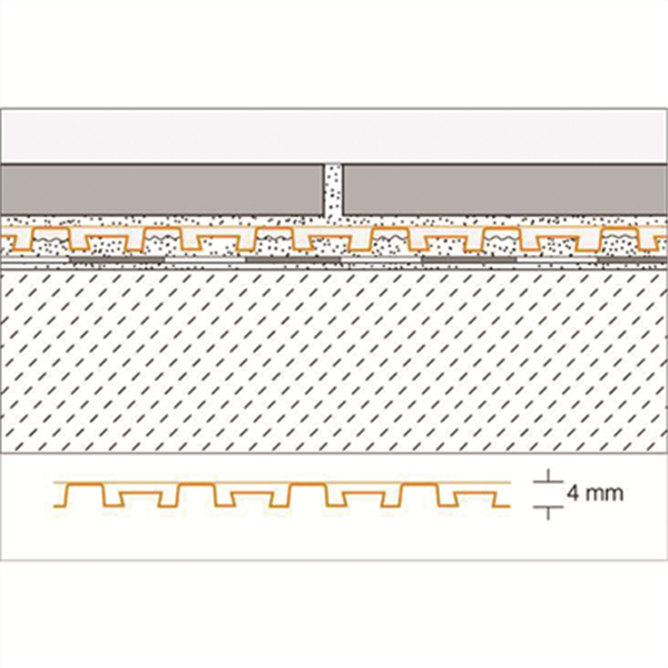 Natte de désolidarisation et de drainage sous carrelage - Schlüter DITRA-DRAIN 4 - 1,00 m x 25,00 m