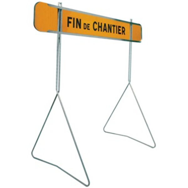 Panneau signalisation début et fin de chantier recto/verso K2 1400x200mm T1