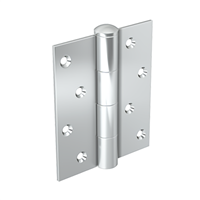 Charnière à visser - Dimensions 120 x 100 mm - Acier zingué - Axe Ø 14 mm - Fixation sur chant