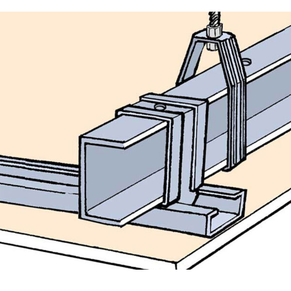 Attache de liaison Siniat 2PLUS pour rail 2PLUS et fourrure S47 - plafond grande portée - boîte de 50