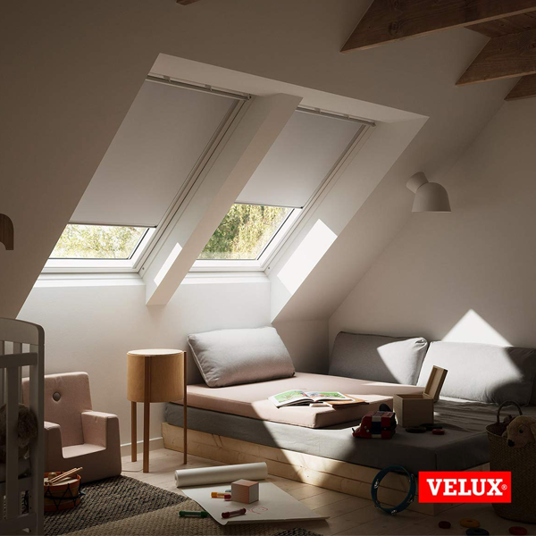 Store occultant Velux DKL pour fenêtre de toit MK04 - 78,0 CM x 98,0 CM - Bleu