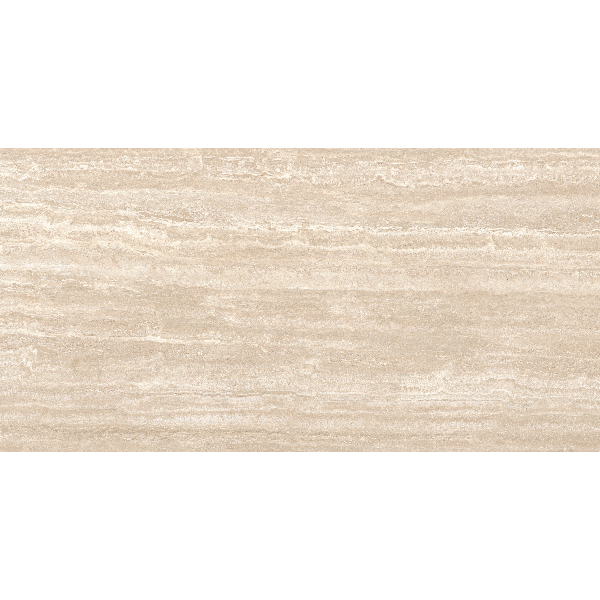 Carrelage effet pierre naturelle de travertin pour sol et mur R9 - Realstone Travertino Vein Beige rectifié - 150 x 75 cm - ép. 9 mm