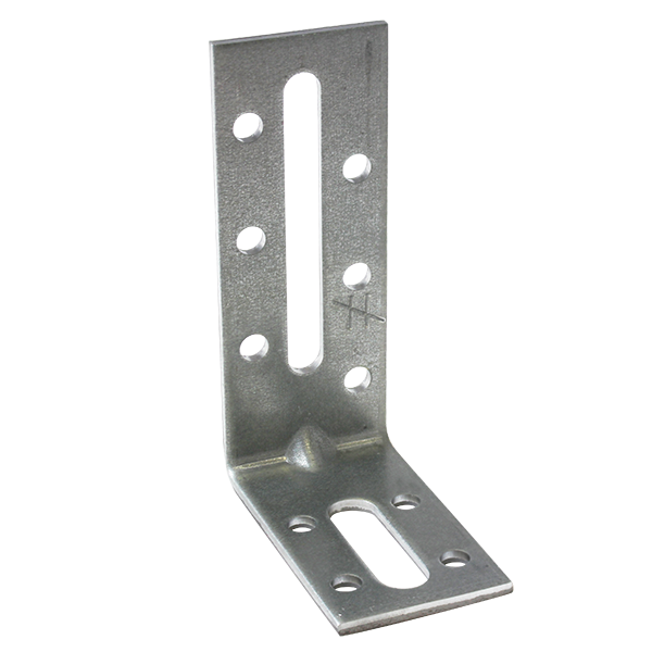 Équerre de fixation renforcée EFIXR avec trous oublongs ajustable 80x55x30 mm épaisseur 2.5 mm