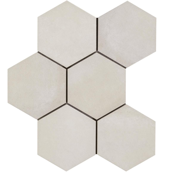 Carrelage intérieur en grès cérame émaillé effet ciment Rewind - 21,0 cm x 18,0 cm - ép. 9,50 mm - Vanilla