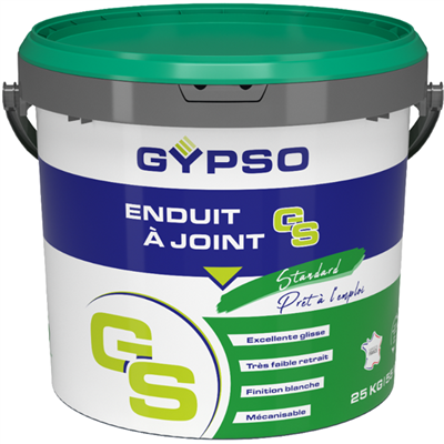 Enduit à joint en pâte prête à l’emploi Gypso GS standard pour plaque de plâtre et doublage - seau de 25,0 KG